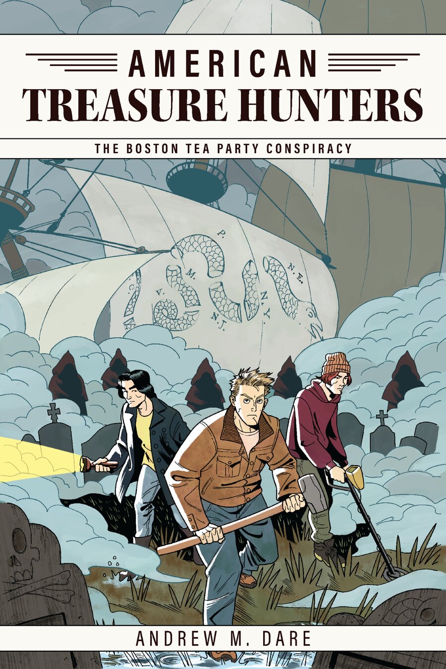 Front cover of book 2, The Boston Tea Party Conspiracy, by Andrew M. Dare.