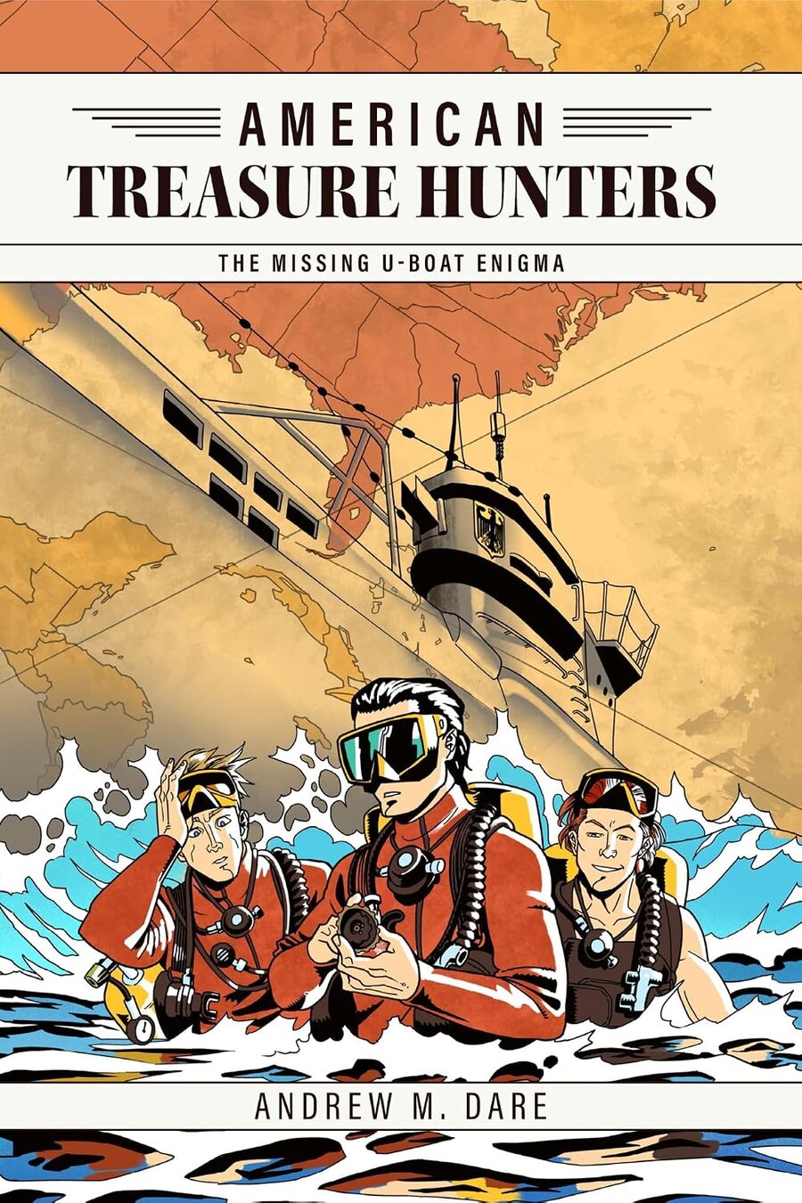 Front cover of book 4, The Missing U-Boat Enigma, by Andrew M. Dare.