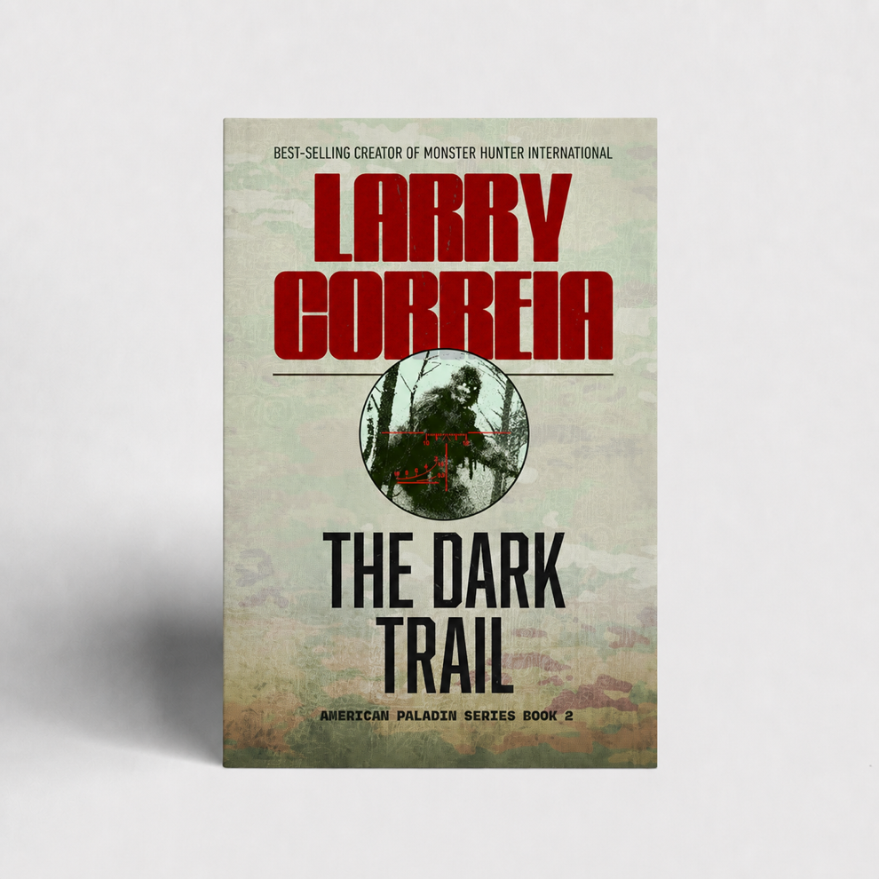 The Dark Trail by Larry Correia hardcover product mockup