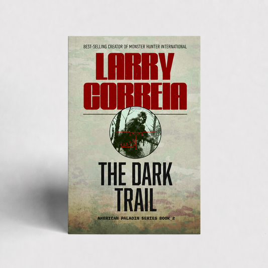 The Dark Trail by Larry Correia hardcover product mockup