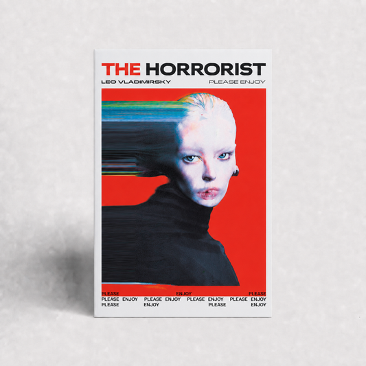 The Horrorist by Leo Vladimirsky trade paperback product mockup