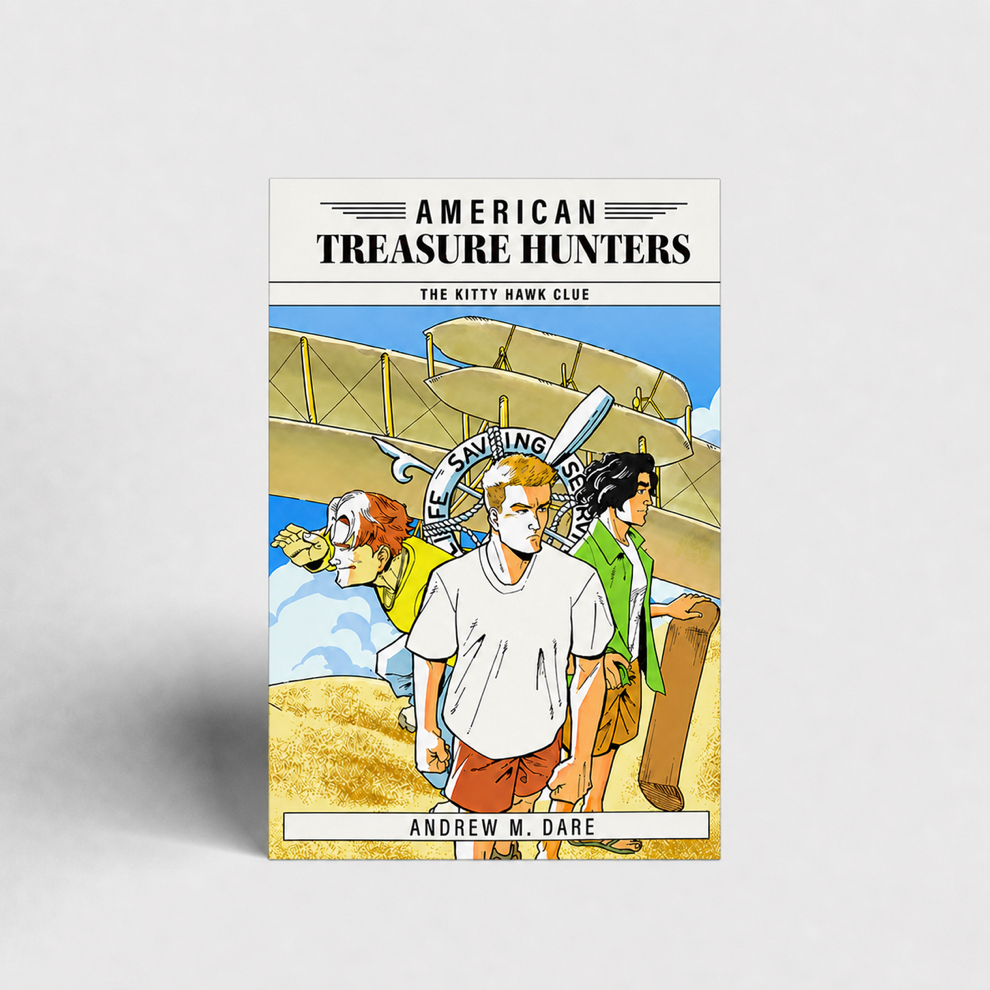 The Kitty Hawk Clue by Andrew M. Dare hardcover product mockup